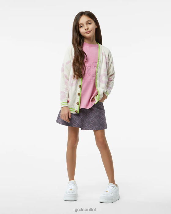 Kids GCDS Junior Overdyed Logo Band T-Shirt Pink 0FVX790