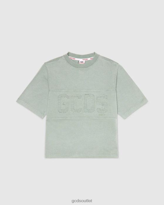 Kids GCDS Junior Overdyed Logo band t-shirt Green 0FVX707