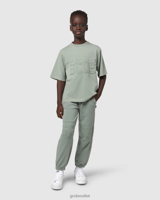 Kids GCDS Junior Overdyed Logo band t-shirt Green 0FVX707