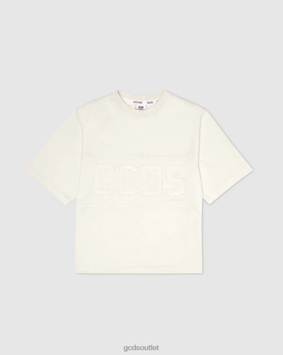 Kids GCDS Junior Overdyed Logo band t-shirt Off White 0FVX706