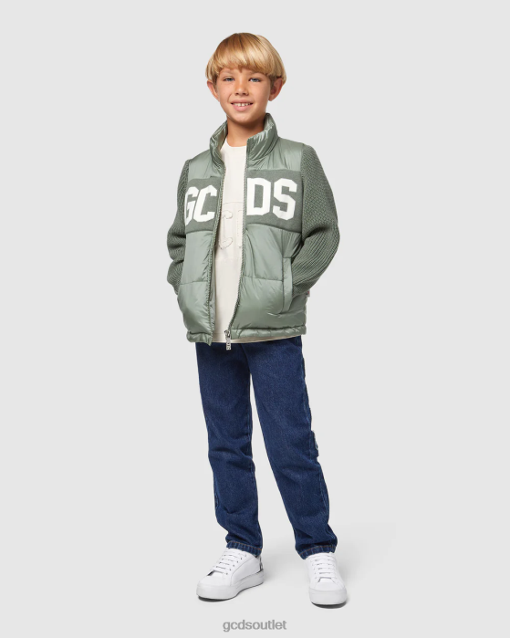 Kids GCDS Junior Overdyed Logo band t-shirt Off White 0FVX706