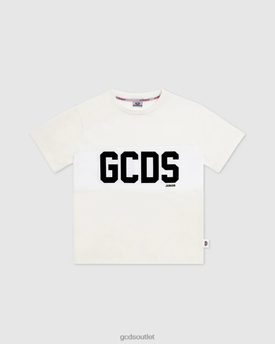 Kids GCDS Junior logo band T-shirt Off white 0FVX724