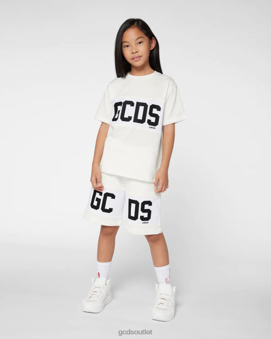 Kids GCDS Junior logo band T-shirt Off white 0FVX724