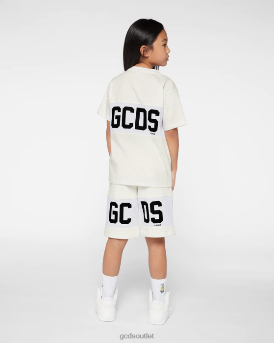 Kids GCDS Junior logo band T-shirt Off white 0FVX724