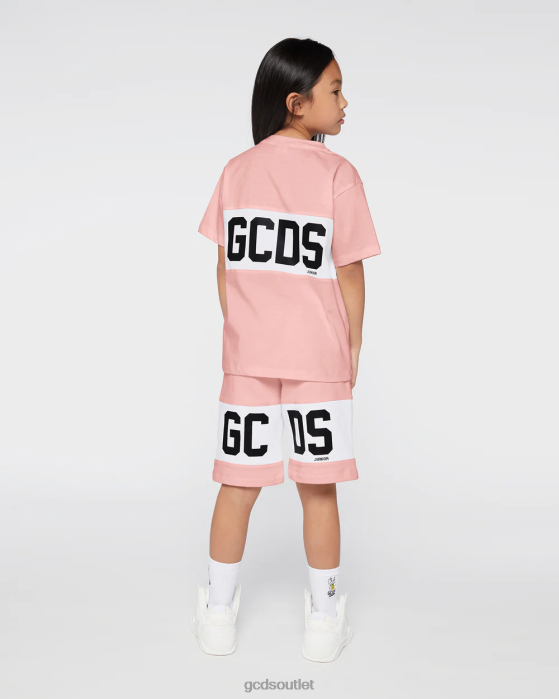 Kids GCDS Junior logo band T-shirt Pink 0FVX712