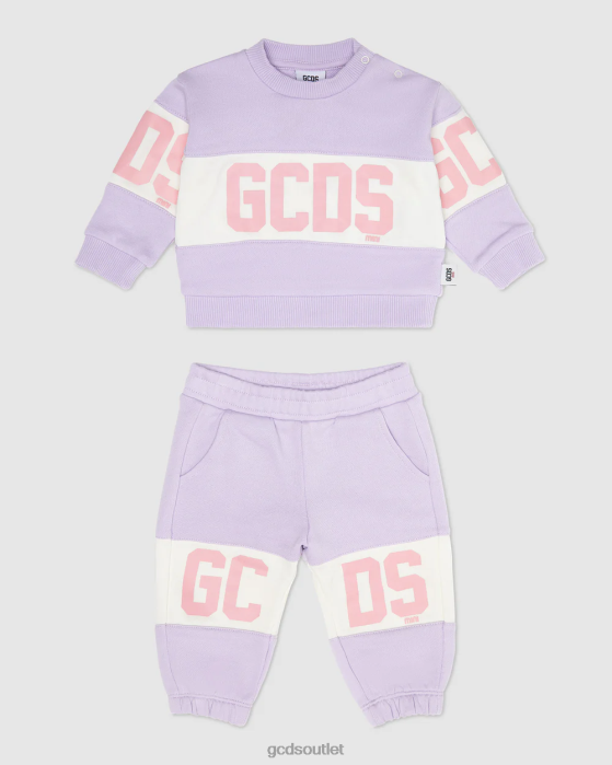 Kids GCDS Baby Logo band Tracksuit Lilac 0FVX594