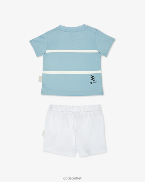 Kids GCDS Baby Low Band Logo Tracksuit Angel Blue/White 0FVX602