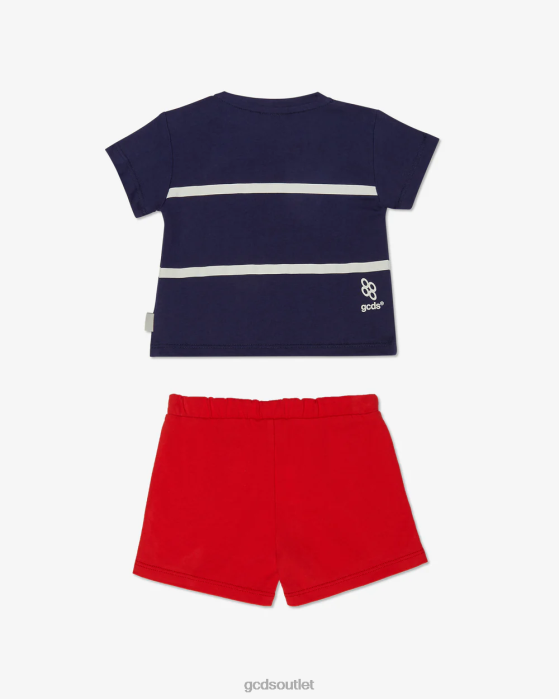 Kids GCDS Baby Low Band Logo Tracksuit Blue/Red 0FVX603