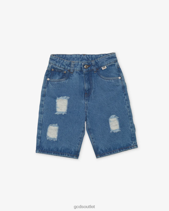 Kids GCDS Junior Denim Bermuda Blue 0FVX758