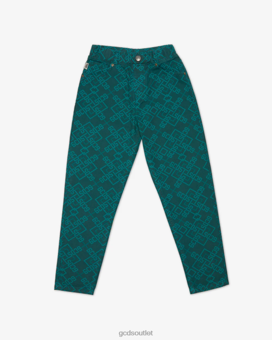 Kids GCDS Junior Denim Jacquard Trousers Multicolor 0FVX748