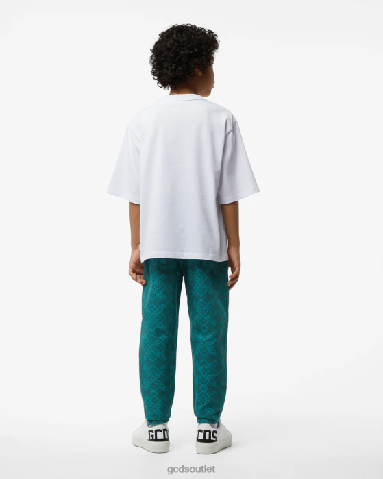 Kids GCDS Junior Denim Jacquard Trousers Multicolor 0FVX748