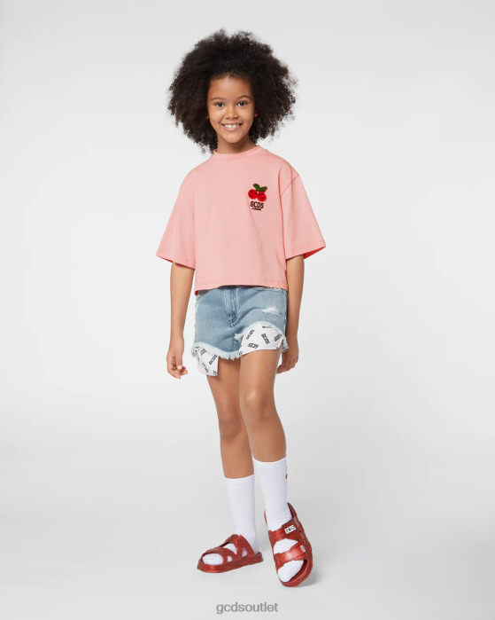 Kids GCDS Junior Denim shorts Light blue 0FVX818