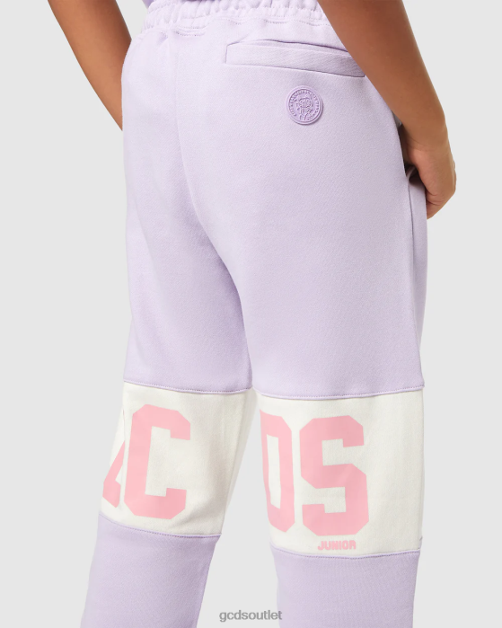 Kids GCDS Junior Logo band sweatbottoms Lilac 0FVX740