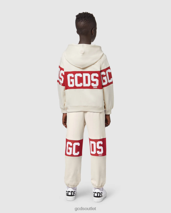 Kids GCDS Junior Logo band sweatbottoms Whitecap Grey 0FVX737
