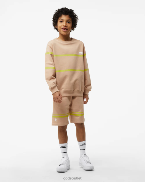 Kids GCDS Junior Low Logo Band Bermuda Beige 0FVX756