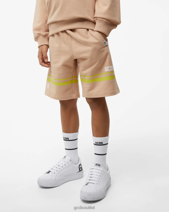 Kids GCDS Junior Low Logo Band Bermuda Beige 0FVX756
