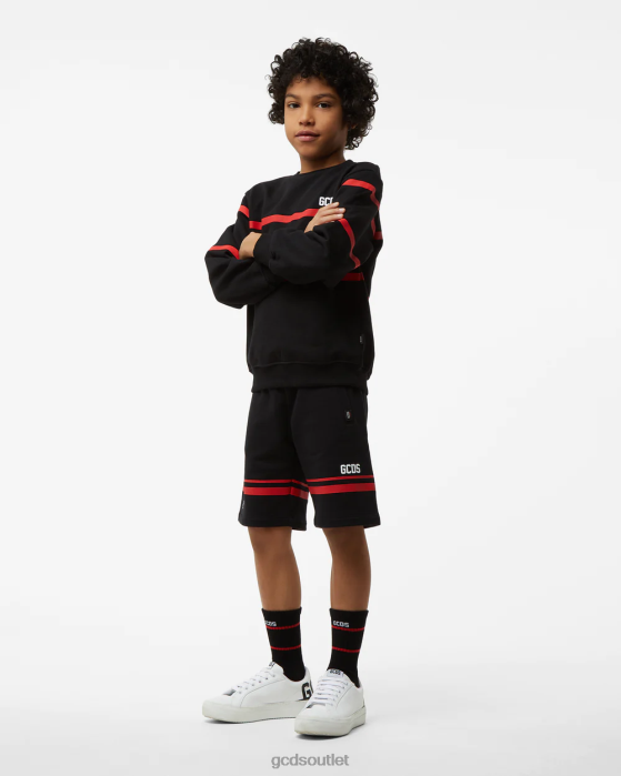 Kids GCDS Junior Low Logo Band Bermuda Black 0FVX754