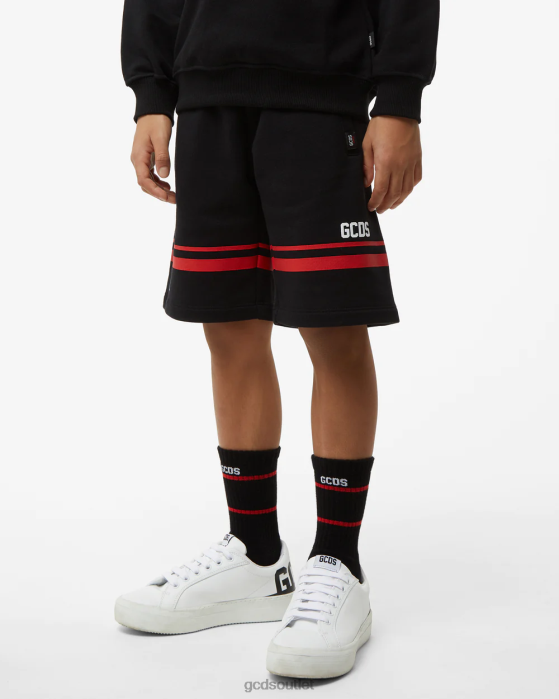 Kids GCDS Junior Low Logo Band Bermuda Black 0FVX754