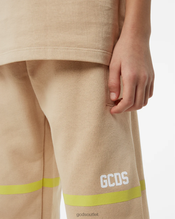 Kids GCDS Junior Low Logo Band Sweatpants Beige 0FVX751
