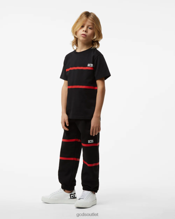 Kids GCDS Junior Low Logo Band Sweatpants Black 0FVX749