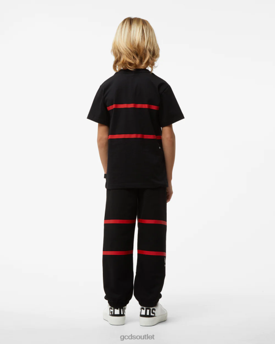 Kids GCDS Junior Low Logo Band Sweatpants Black 0FVX749