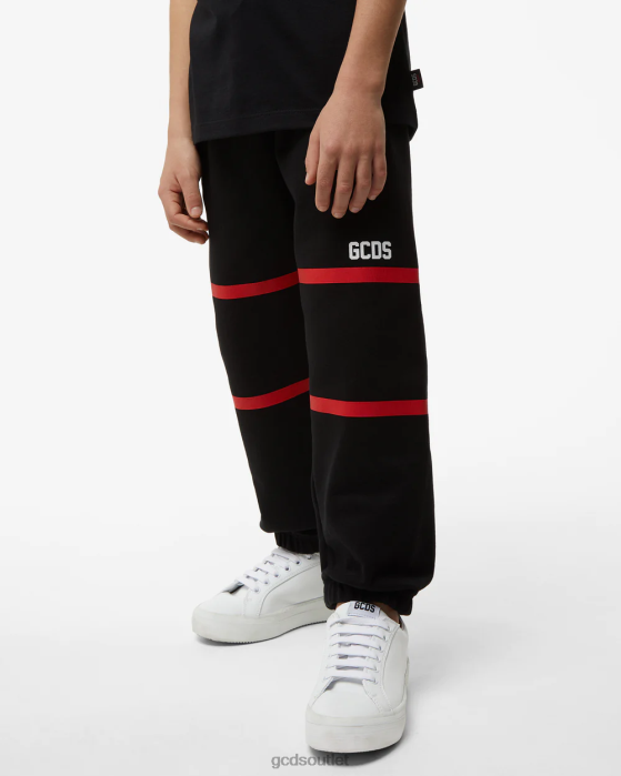 Kids GCDS Junior Low Logo Band Sweatpants Black 0FVX749