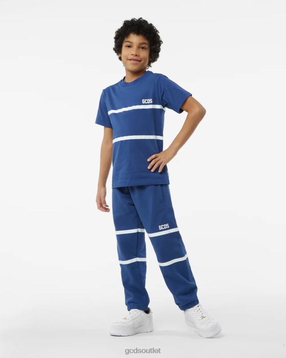 Kids GCDS Junior Low Logo Band Sweatpants Blue 0FVX750