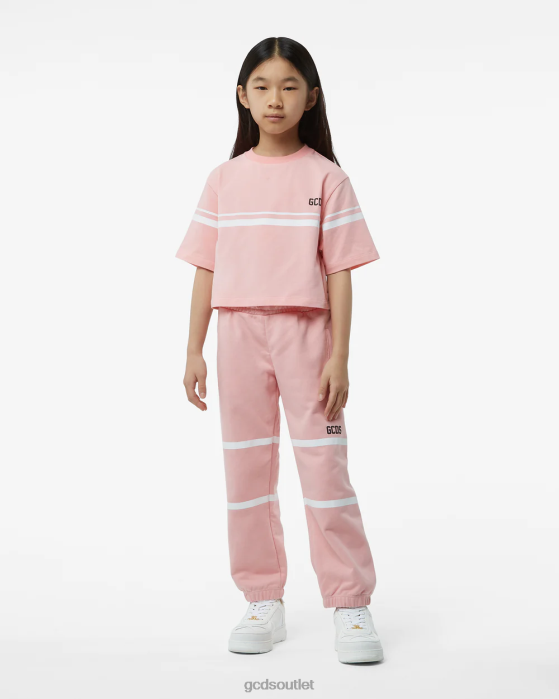 Kids GCDS Junior Low Logo Band Sweatpants Pink 0FVX819