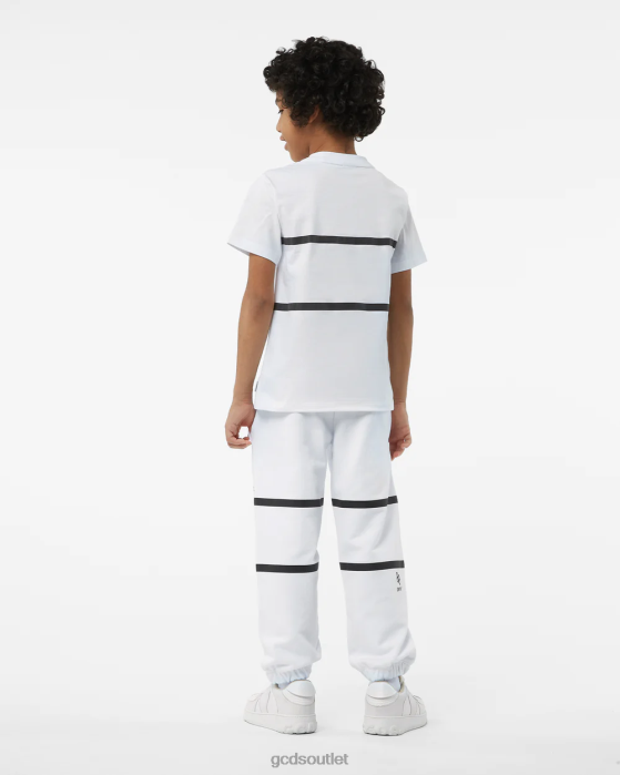 Kids GCDS Junior Low Logo Band Sweatpants White 0FVX752