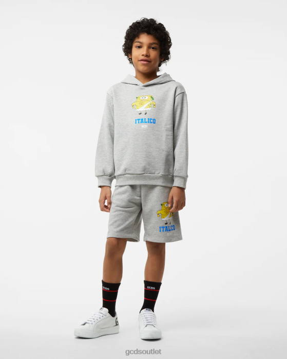 Kids GCDS Junior Spongebob Italico Bermuda Grey 0FVX760