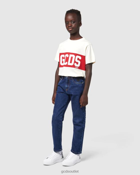 Kids GCDS Junior bucket denim trousers Light Blue 0FVX733