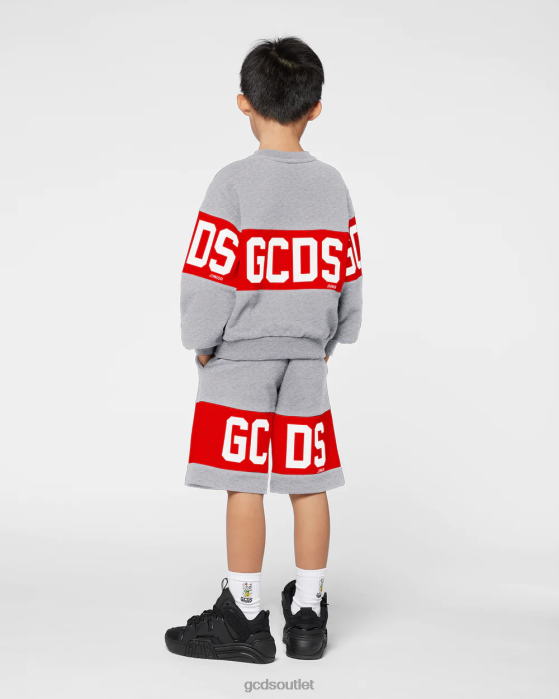 Kids GCDS Junior logo band Shorts Grey 0FVX746