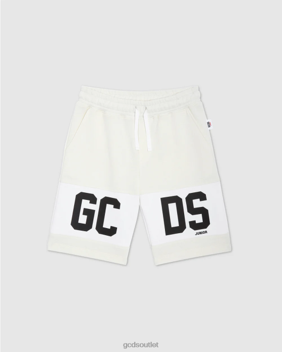 Kids GCDS Junior logo band Shorts Off white 0FVX747