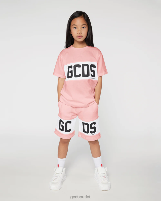 Kids GCDS Junior logo band Shorts Pink 0FVX744