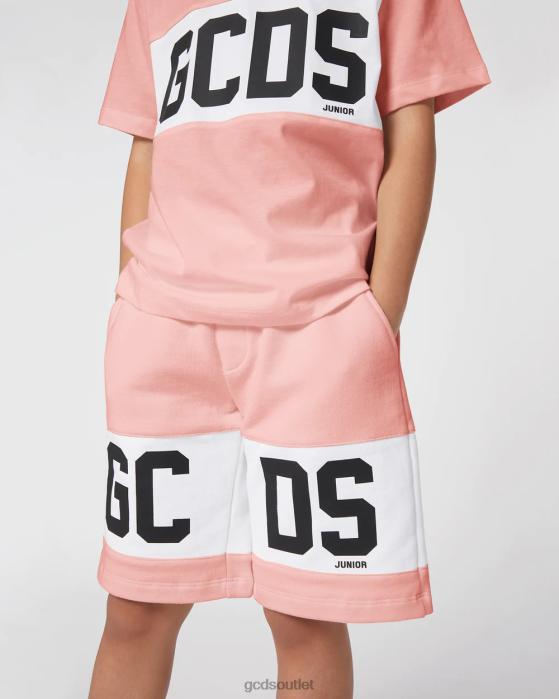 Kids GCDS Junior logo band Shorts Pink 0FVX744