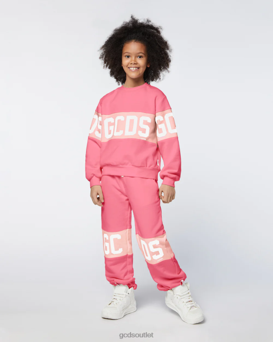 Kids GCDS Junior logo band sweatpants Cradle Pink 0FVX741