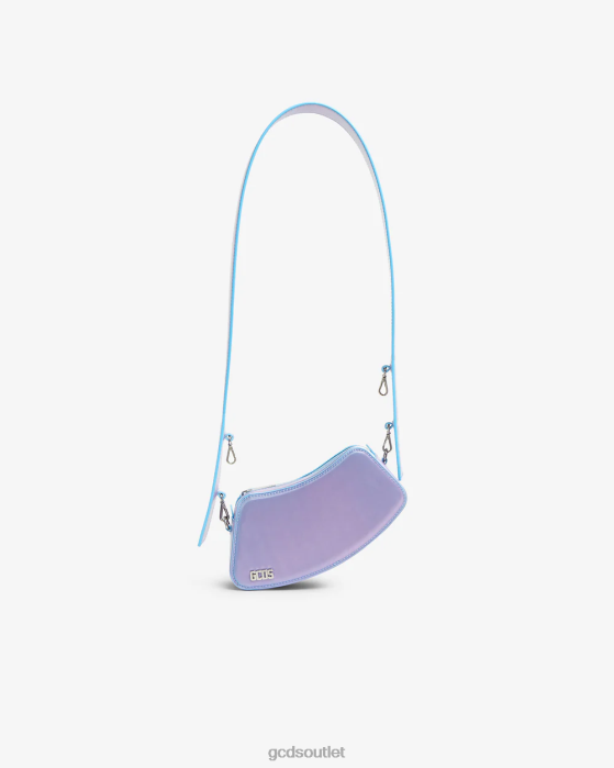 Men GCDS Comma Holographic Crossbody Bag Silver/Lilac 0FVX245
