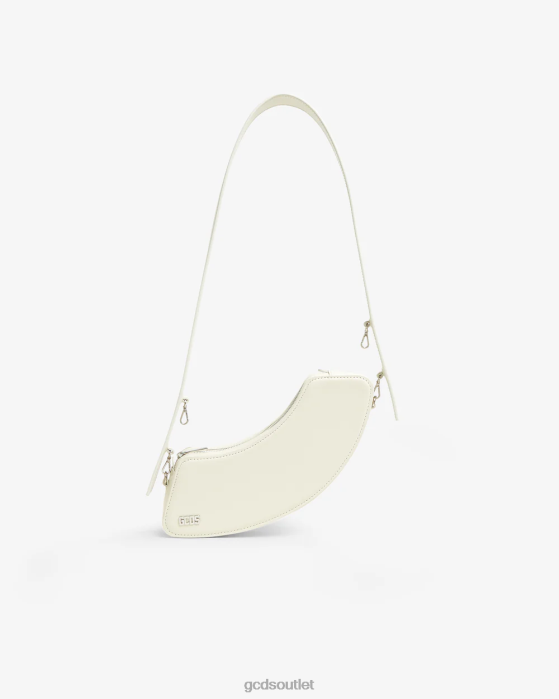 Men GCDS Comma Medium Shoulder Bag Off White 0FVX254
