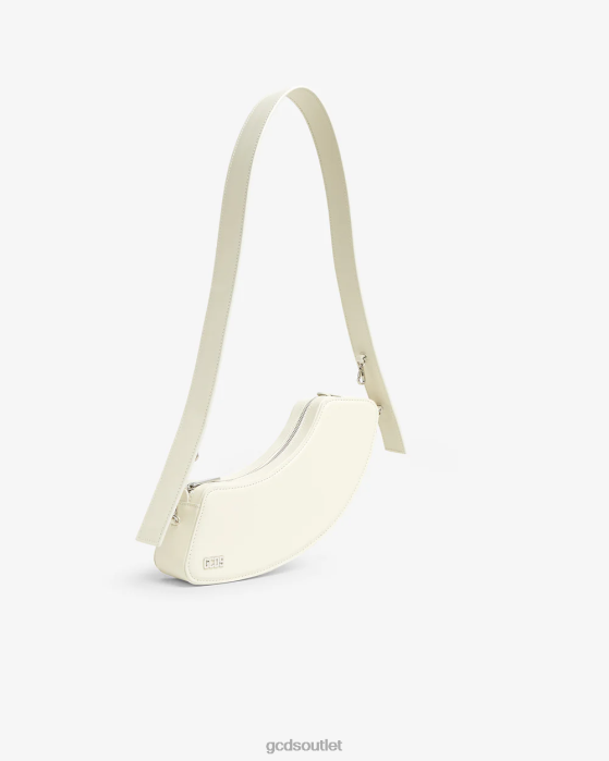 Men GCDS Comma Medium Shoulder Bag Off White 0FVX254