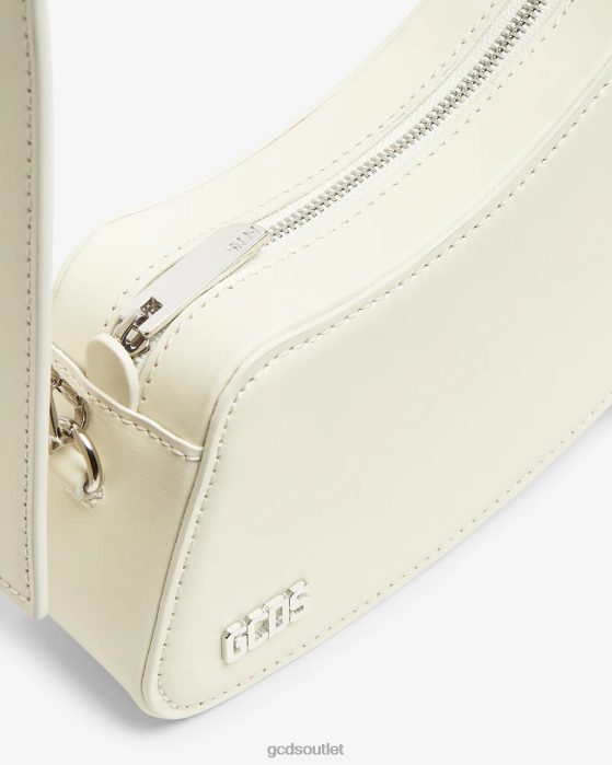 Men GCDS Comma Medium Shoulder Bag Off White 0FVX254