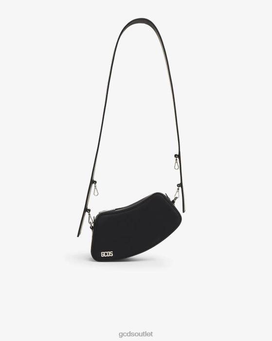 Men GCDS Comma Small Crossbody Bag Black 0FVX250
