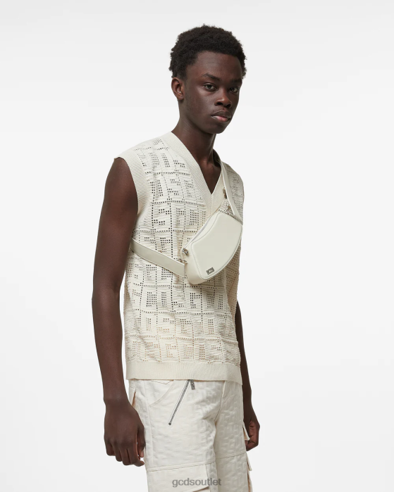 Men GCDS Comma Small Crossbody Bag Off White 0FVX253
