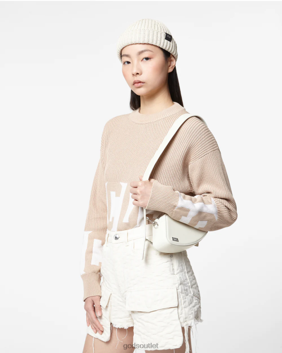 Men GCDS Comma Small Crossbody Bag Off White 0FVX253