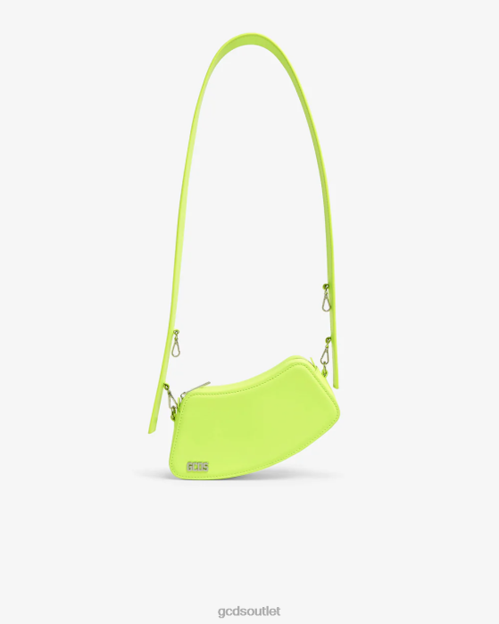 Men GCDS Comma Small Crossbody Bag Yellow fluo 0FVX255