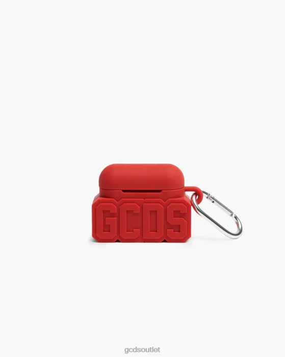 Men GCDS pro earphone case Red 0FVX308