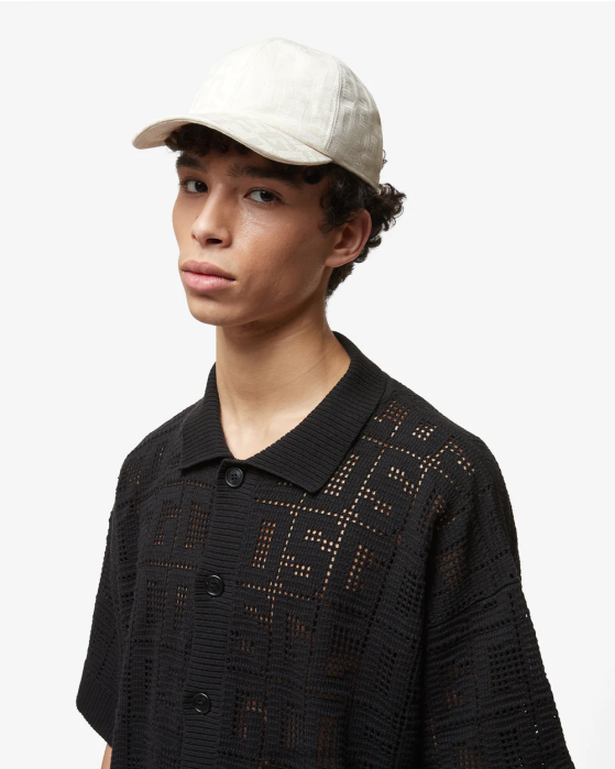 Men GCDS Monogram Baseball Cap Off White 0FVX226