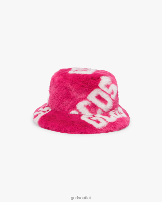 Men GCDS faux fur bucket hat Fuchsia 0FVX241