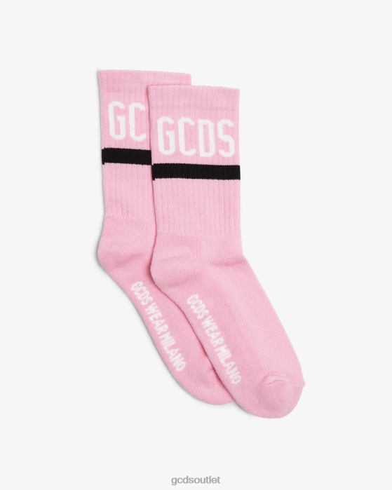 Men GCDS Logo Socks Pink 0FVX213