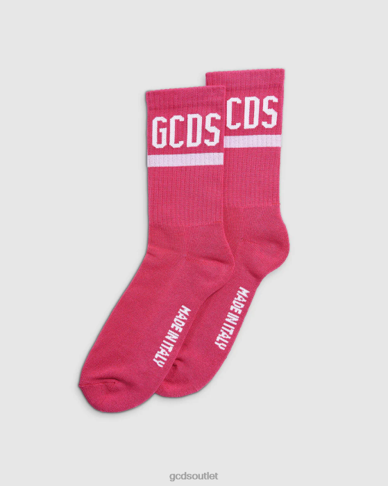 Men GCDS logo socks Coral 0FVX311