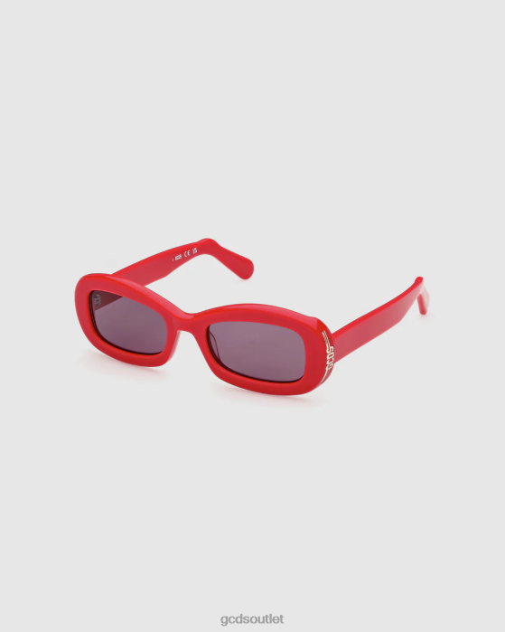 Men GCDS GD0027 Oval sunglasses Red 0FVX285